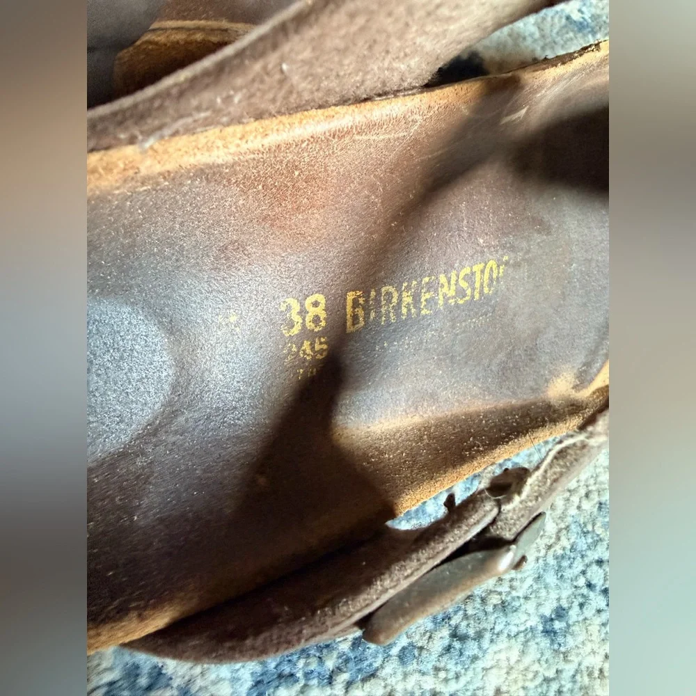 Birkenstock Gizeh Brown Thong Sandals Women’s EU 38 US 7 Leather Slip On
